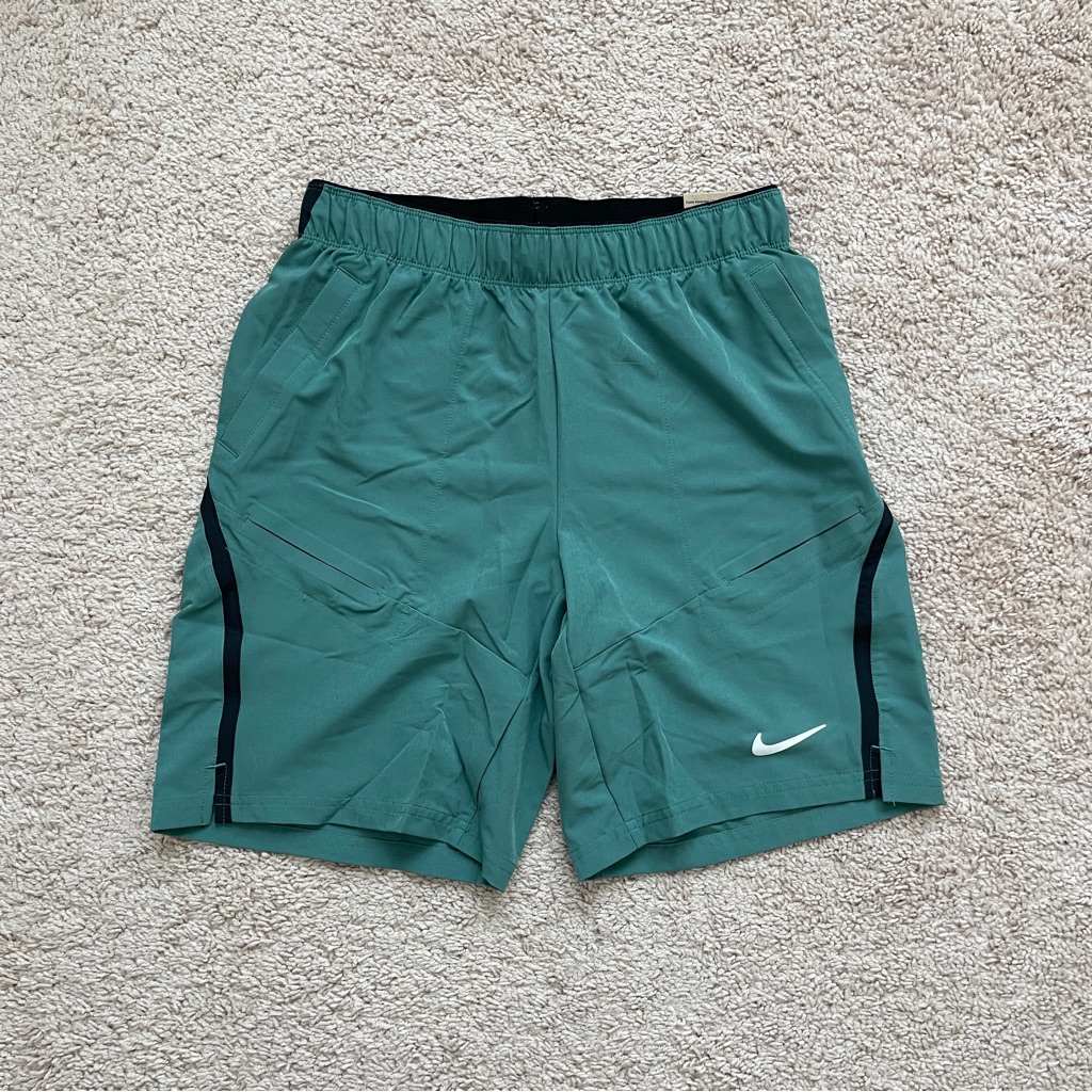 Nike Court Advantage Dri-Fit Tennis Pickleball Shorts Green White Size Medium